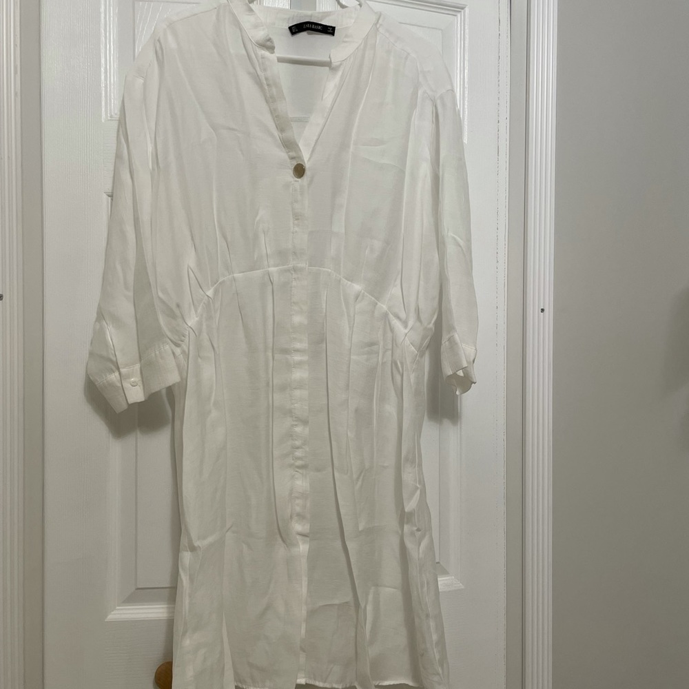 Zara White Shirt Dress